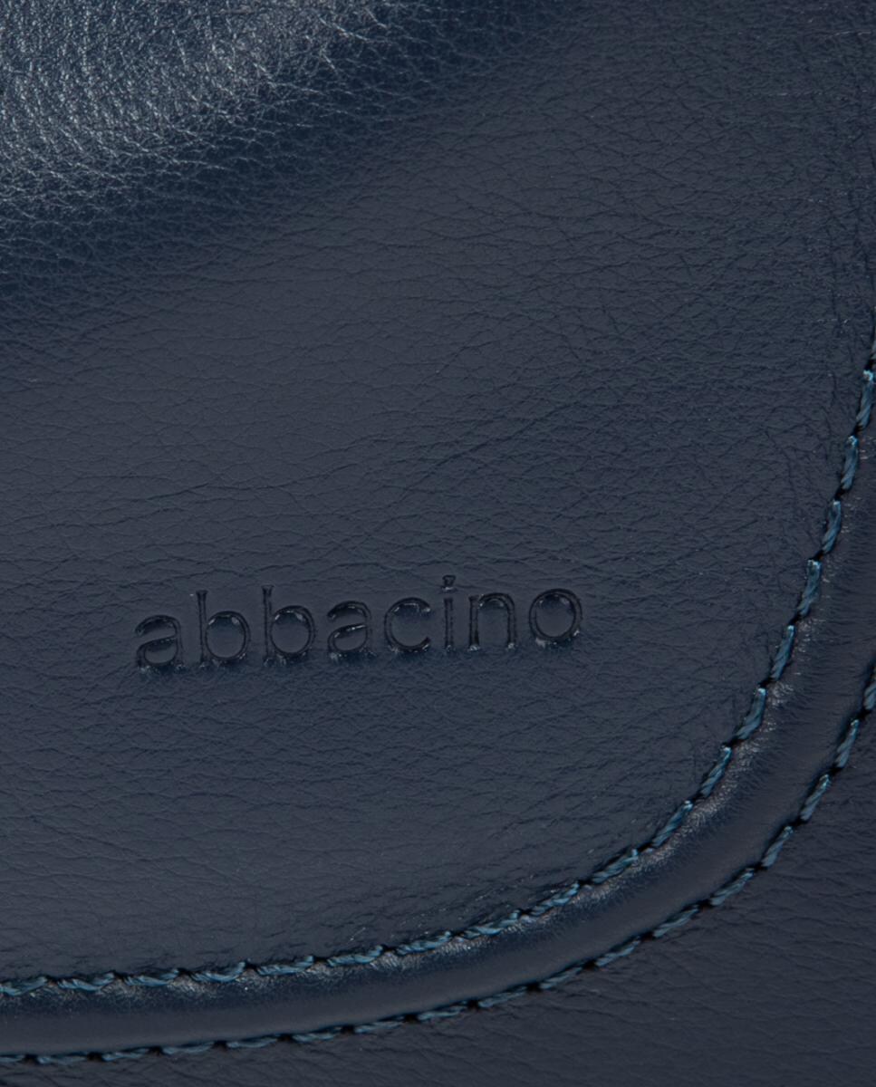 Mala de ombro em pele Azul-6