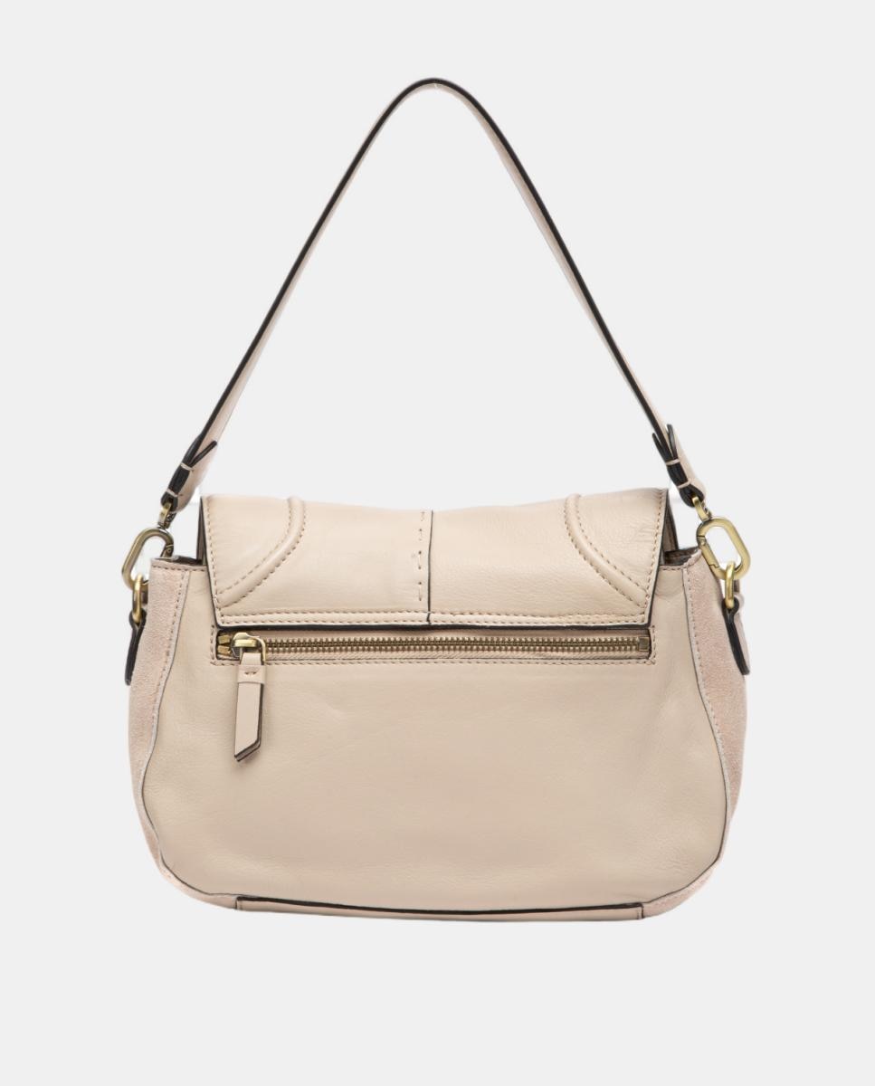 Bandolera en piel con solapa - Abbacino - Beige Beige-3