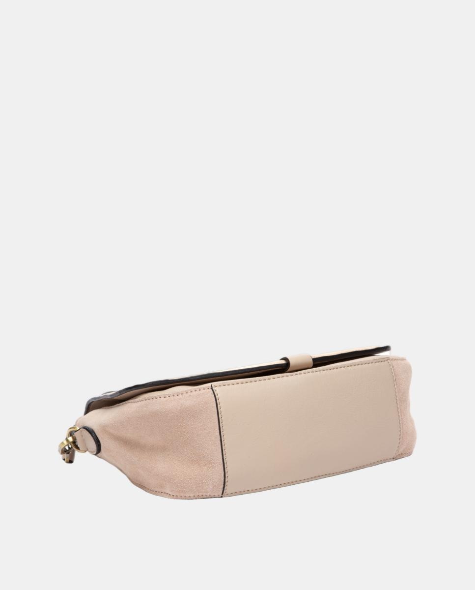 Bandolera en piel con solapa - Abbacino - Beige Beige-5
