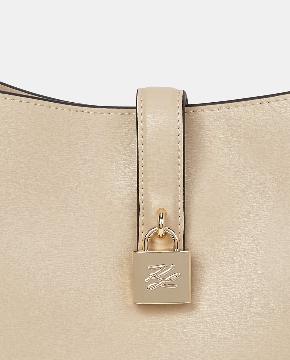 Mala Hobo em Pele K/Autograph Bege-5