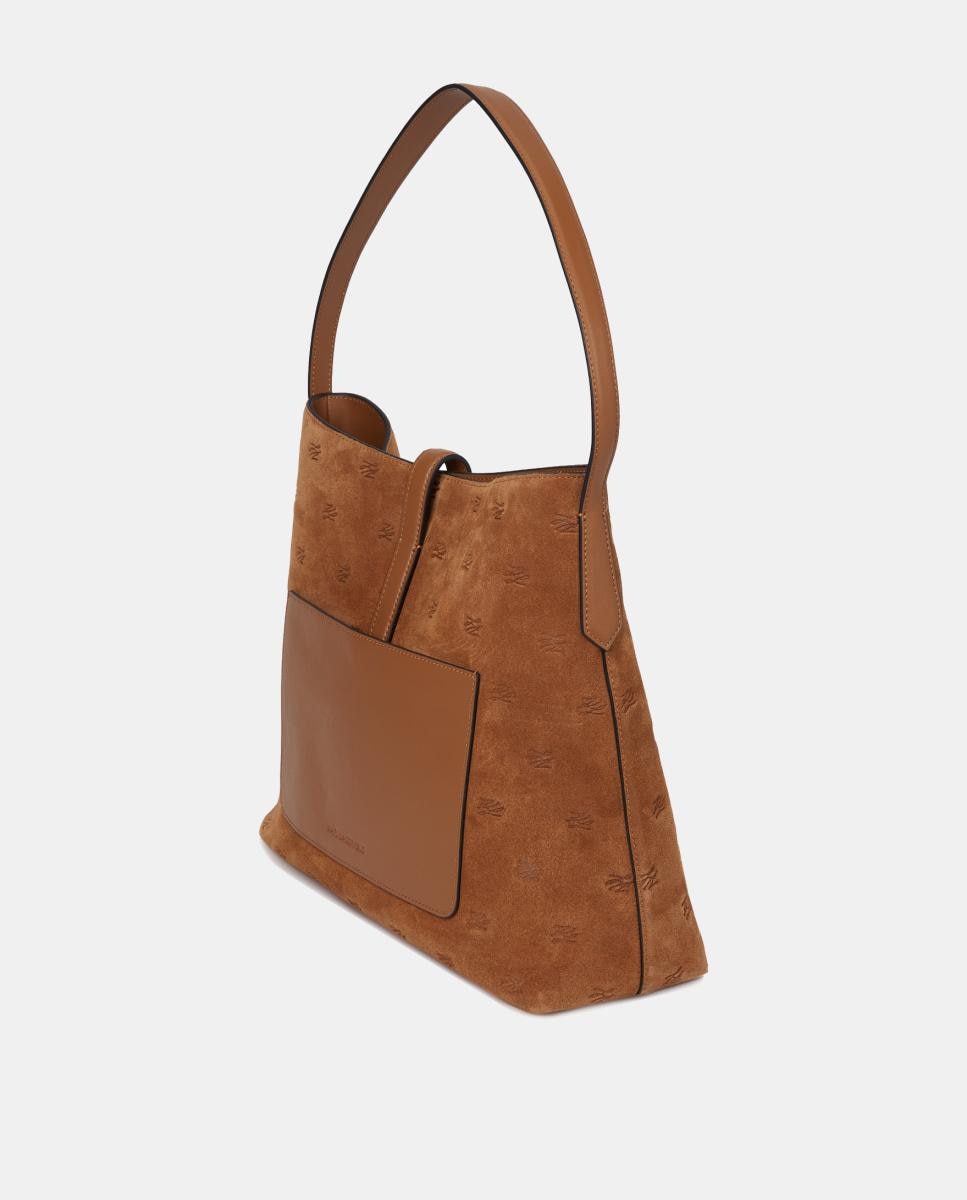 Mala Hobo em Croute K/Autogrph Castanho-escuro-3