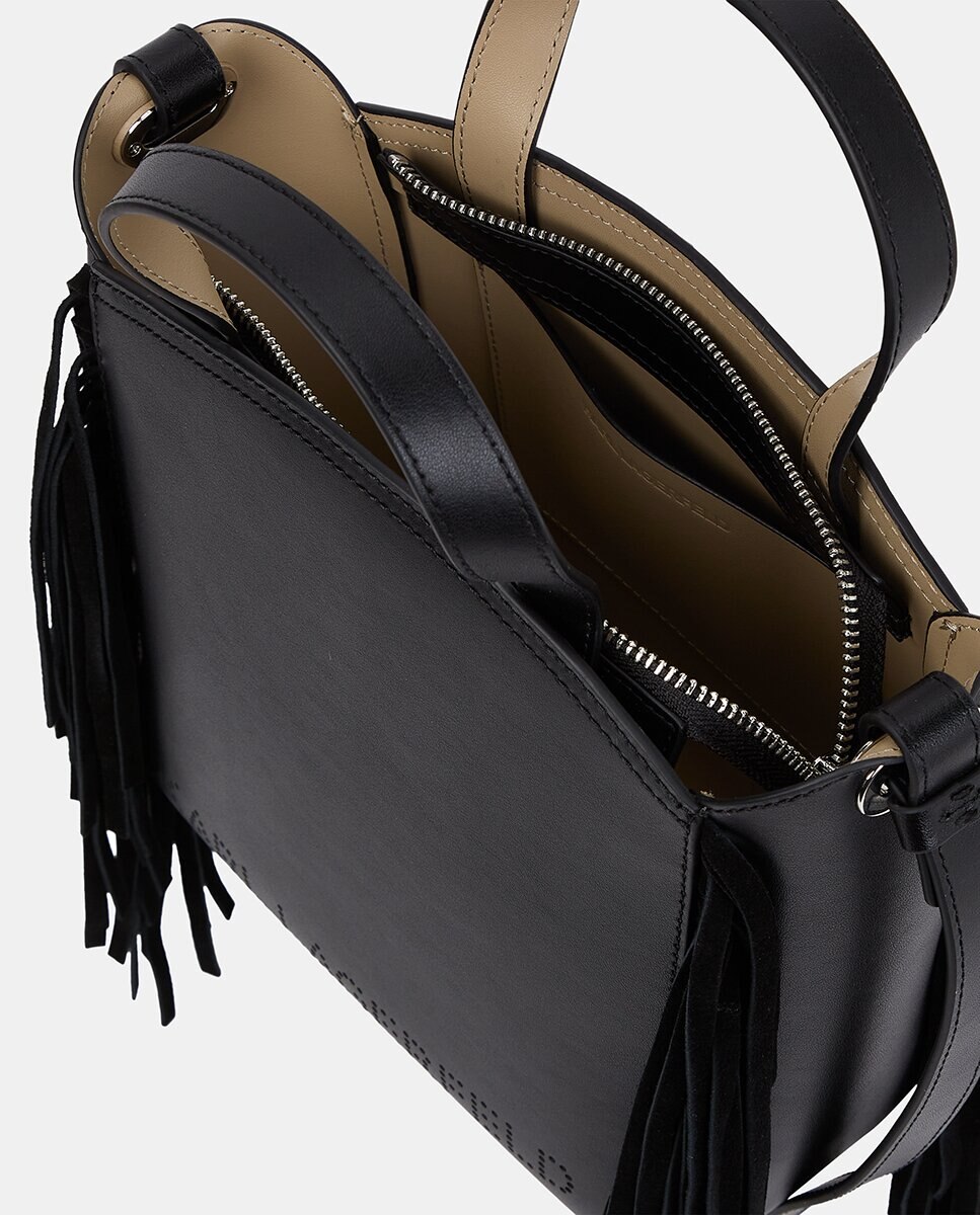 Tote de piel con flecos k/circle - Karl Lagerfeld - Negro Negro-4