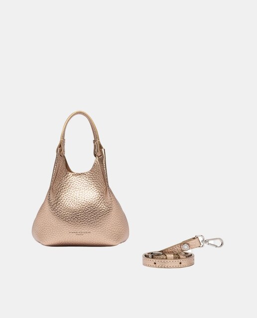 Hobo de piel bovina en fucsia con asa bandolera