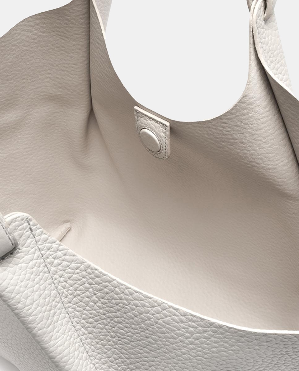 Bolso shopper grande de piel con bolsillo extraíble - Gianni Chiarini - Beige Beige-3