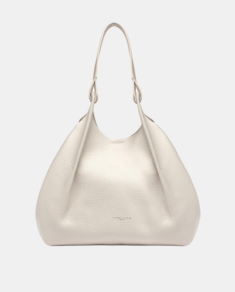 Bolso shopper grande de piel con bolsillo extraíble - Gianni Chiarini - Beige Beige-4