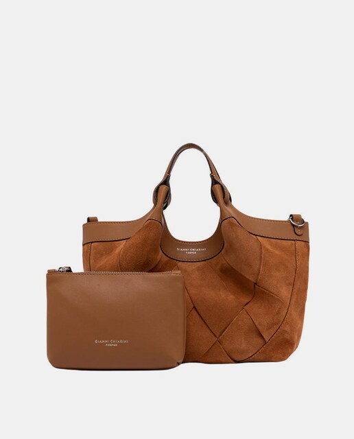 Imagem 0 de Mala de Ombro de Camurça com Correia Amovível e Ajustável