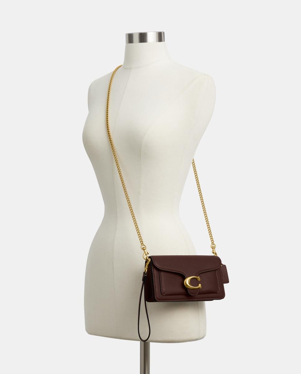 Mala a Tiracolo Tabby Chain Clutch Castanho-7