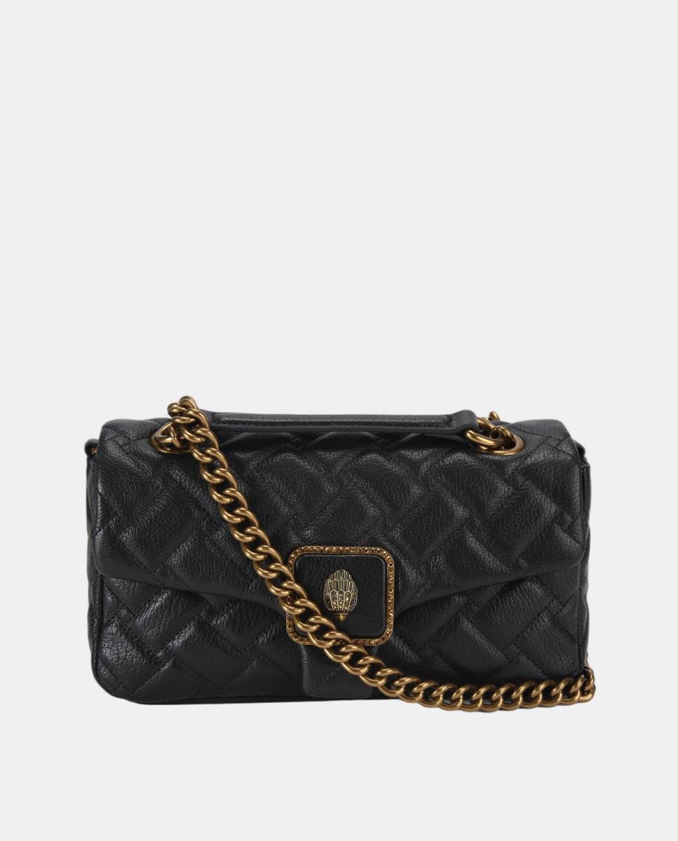 Mala a Tiracolo Pimlico em Pele Acolchoada Preto-1