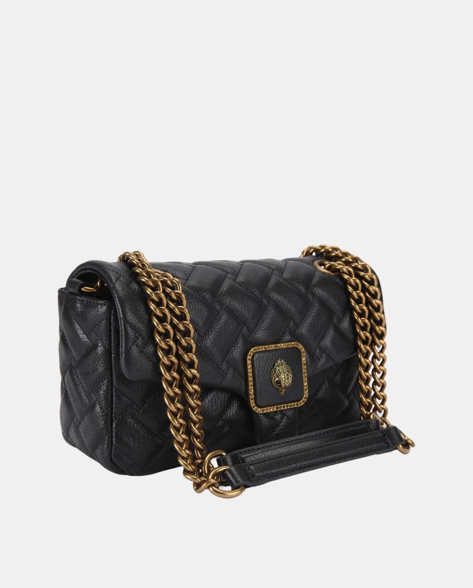 Mala a Tiracolo Pimlico em Pele Acolchoada Preto-2