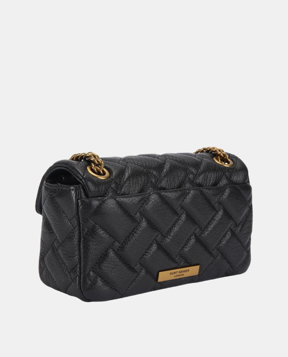 Mala a Tiracolo Pimlico Mini em Pele Acolchoada Preto-3