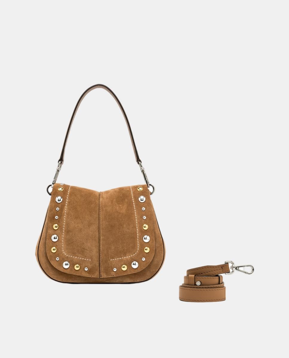 Imagem 0 de Mala de Ombro de Camurça com Correia e Alça Ajustável