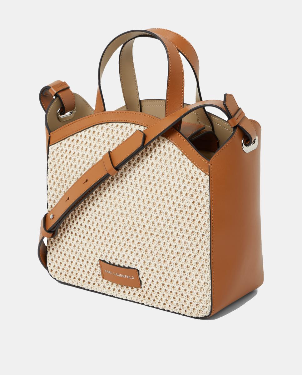 Mala Tipo Tote Pequena de Ráfia K/Circle Multicolor-2