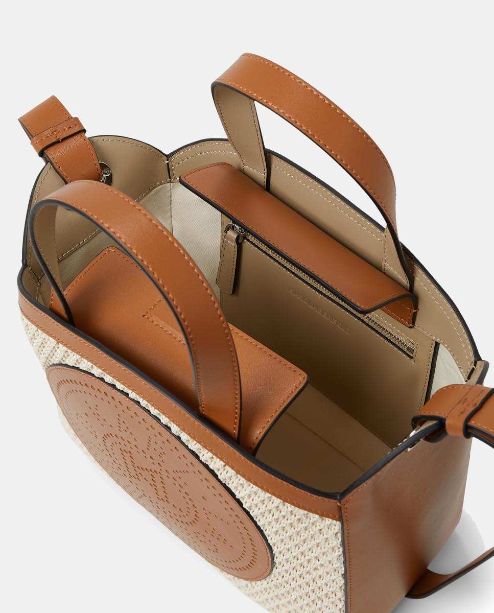 Mala Tipo Tote Pequena de Ráfia K/Circle Multicolor-3