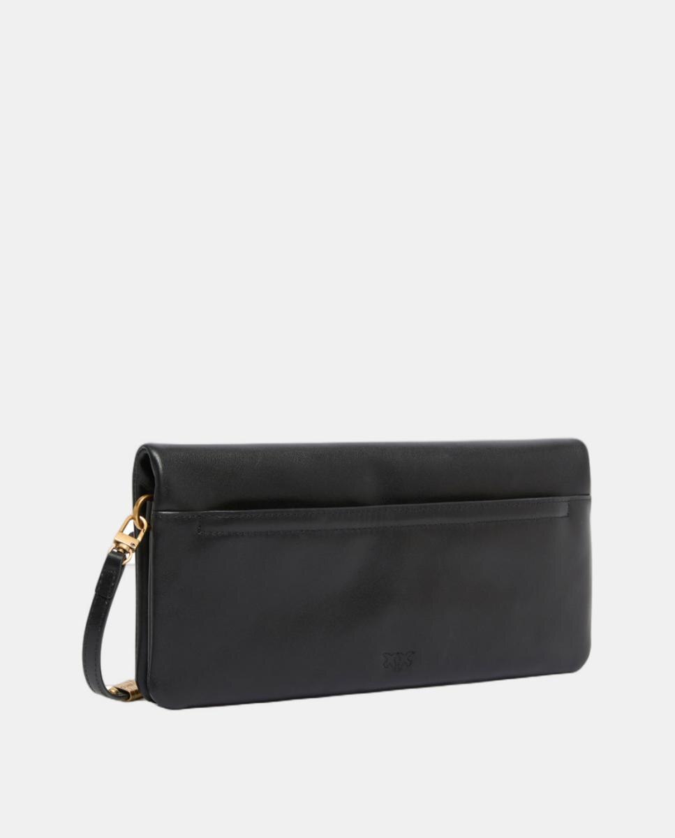 Pochette a Tiracolo Média Love Bag Click Soft Horizontal Classic de Pele Preto-2