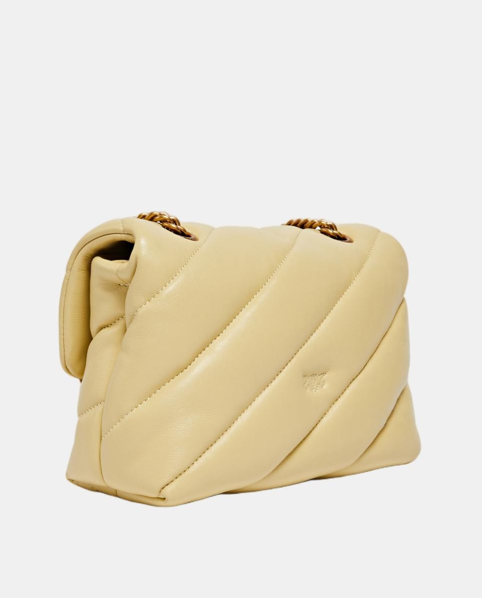 Mala Pequena a Tiracolo Love Bag Puff Maxi Quilt Amarelo-2