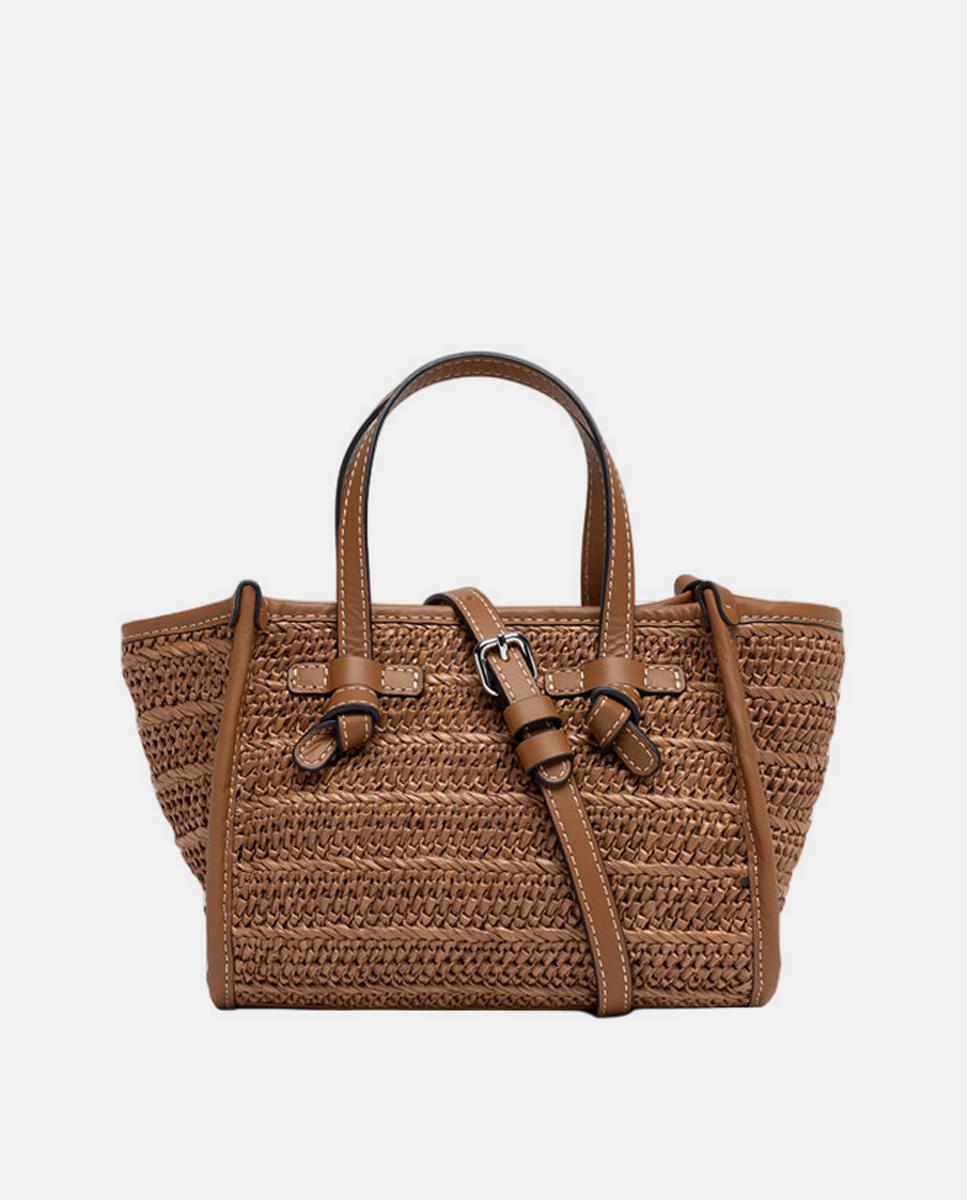 Imagem 0 de Mala de Ombro Tamanho Pequeno em Palha com Correia Ajustável.