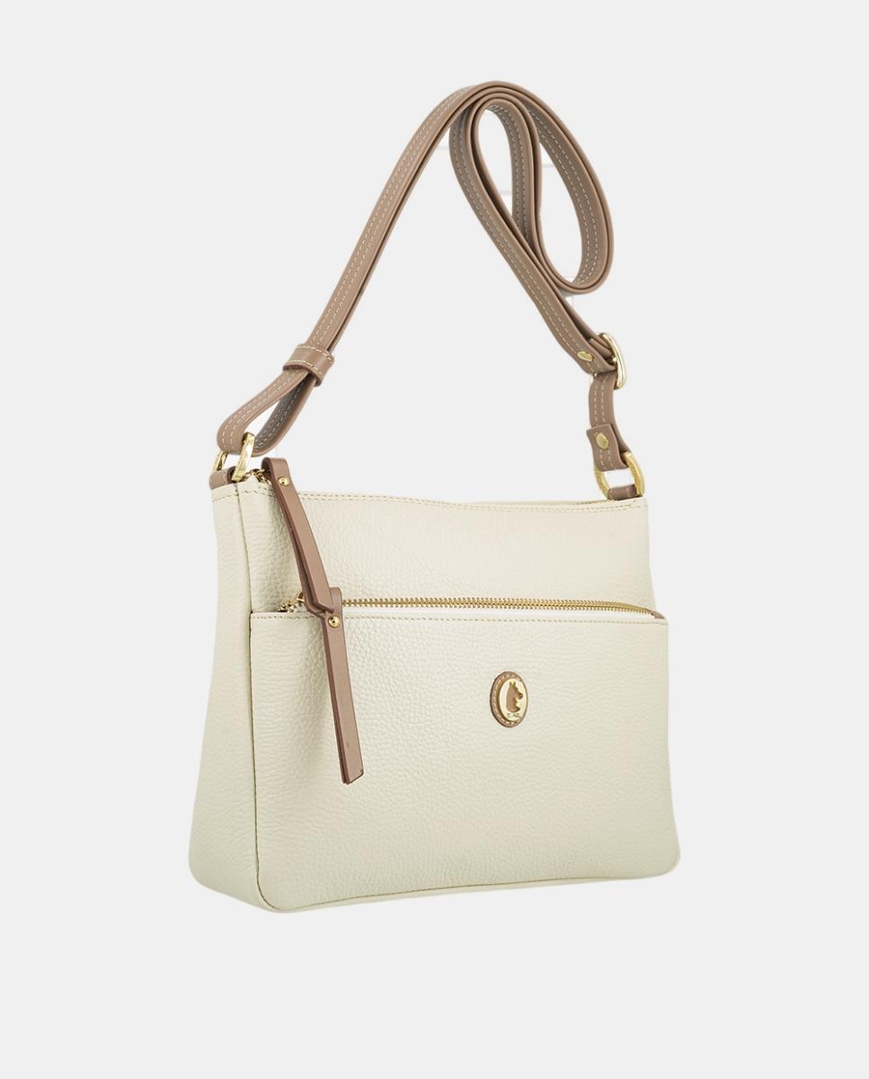 Bolso macuto con tres bolsillos y con bandolera regulable. - El Potro - Beige Beige-2