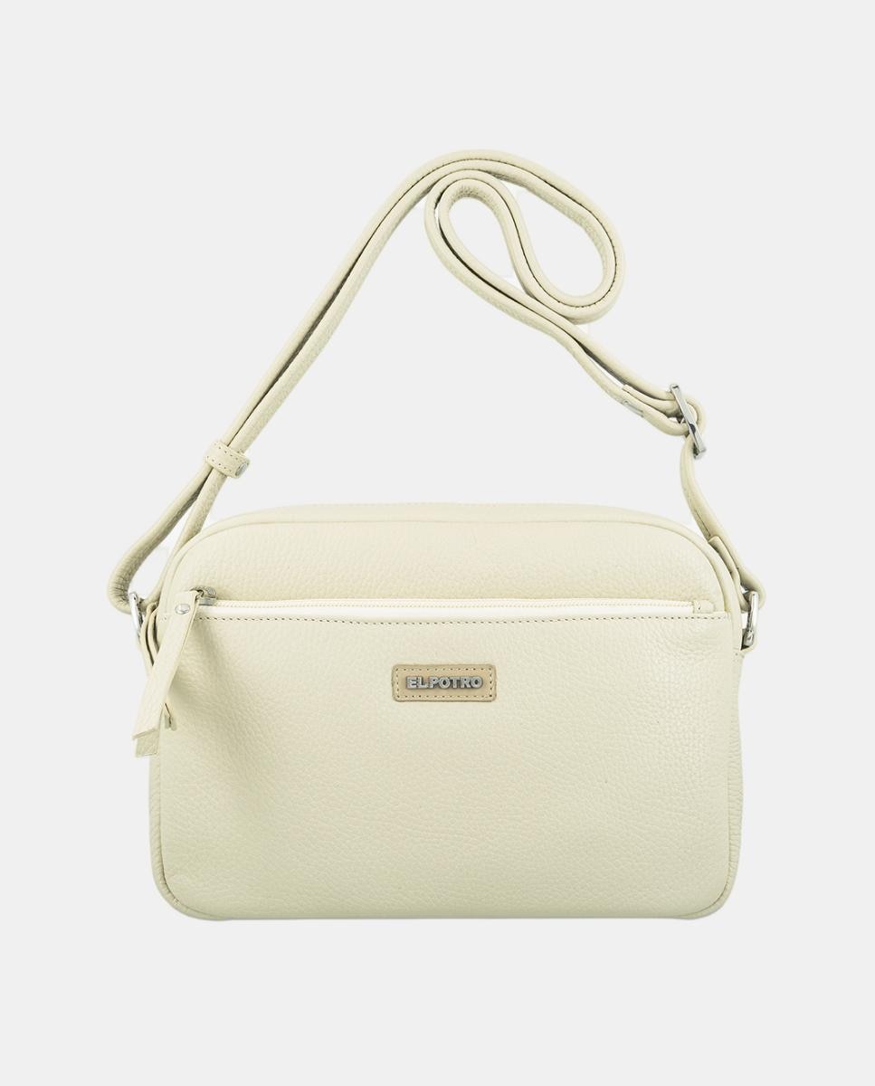 Bolso bandolera con asa ajustable Beige