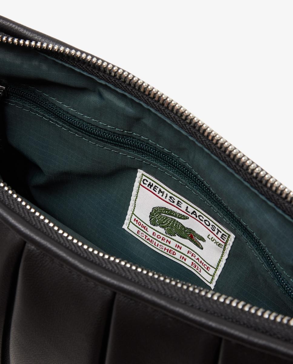 Bolso de piel Lenglen Runway - Lacoste - Negro Negro-4