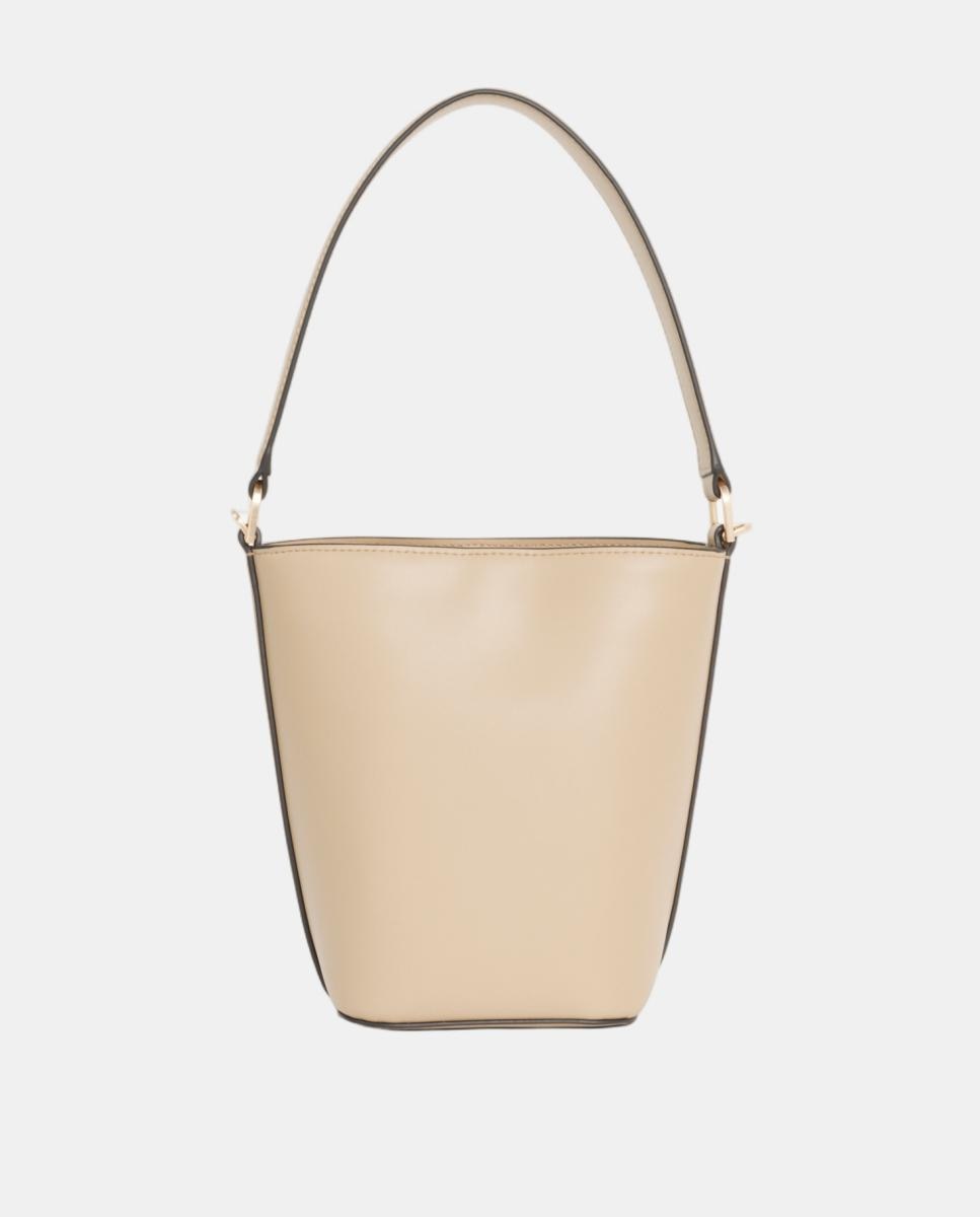 Mala Bucket em Pele Tennis Bliss Bege-3