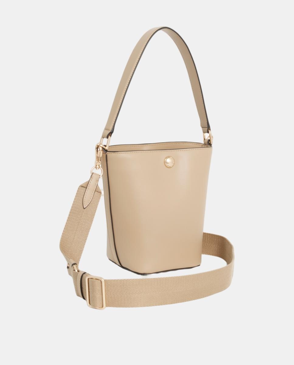 Mala Bucket em Pele Tennis Bliss Bege-4