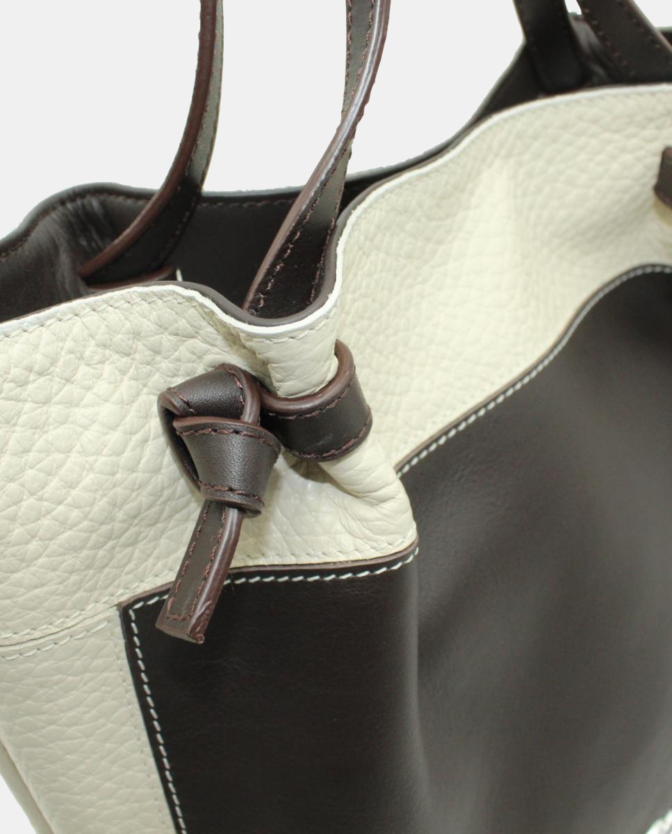 Bolso shopping piel chef combinado con leopardo - Cats - Crudo Crudo-3