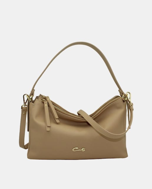 Imagem 0 de Mala Hobo de Napa Soft com Fecho de Correr Duplo