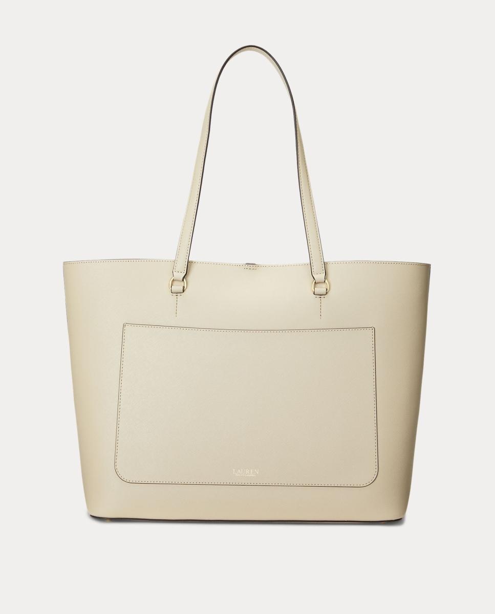 Mala Tipo Tote Karly Grande em Pele Bege-3