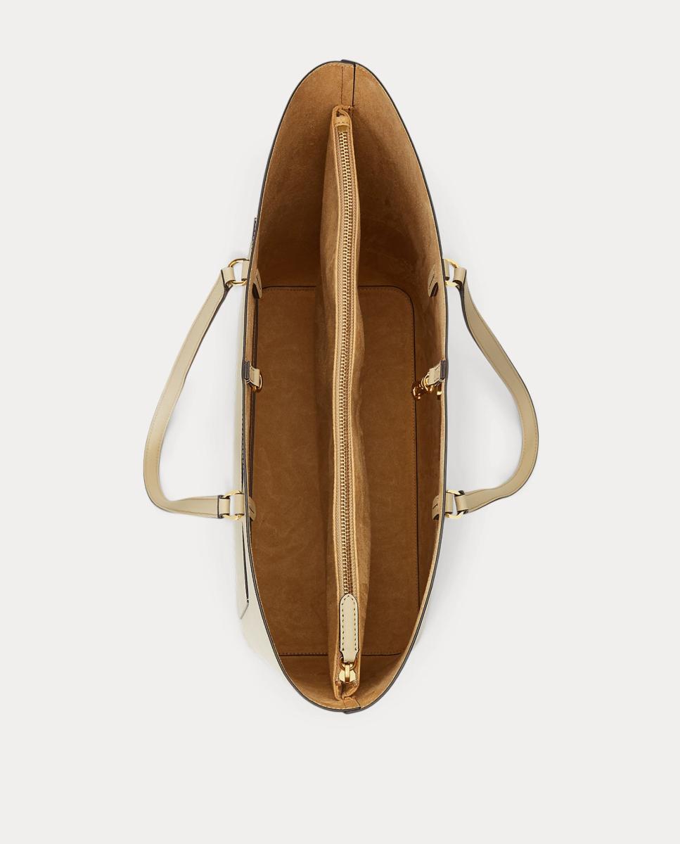 Mala Tipo Tote Karly Grande em Pele Bege-4