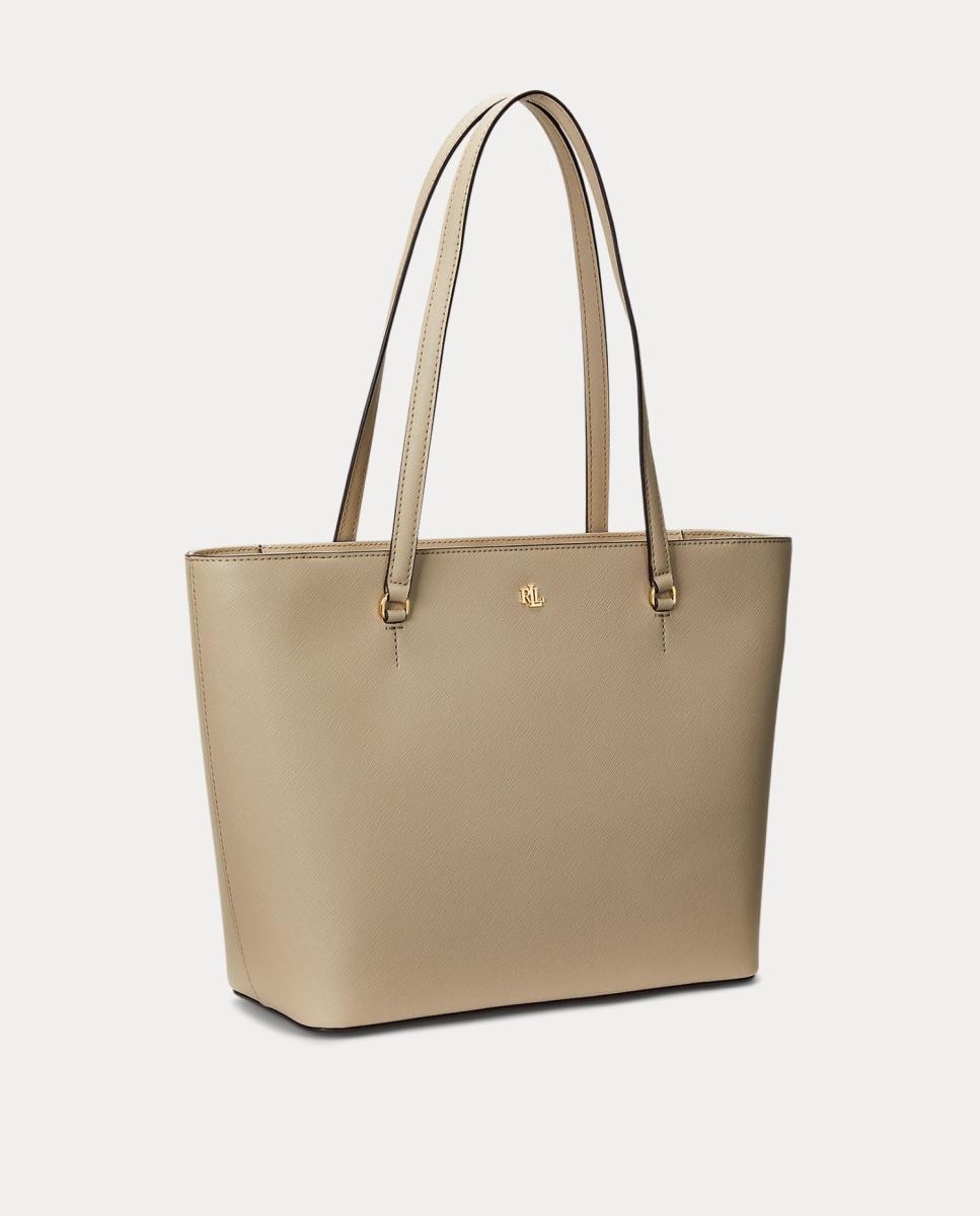 Mala Tipo Tote Karly Média em Pele Bege-2