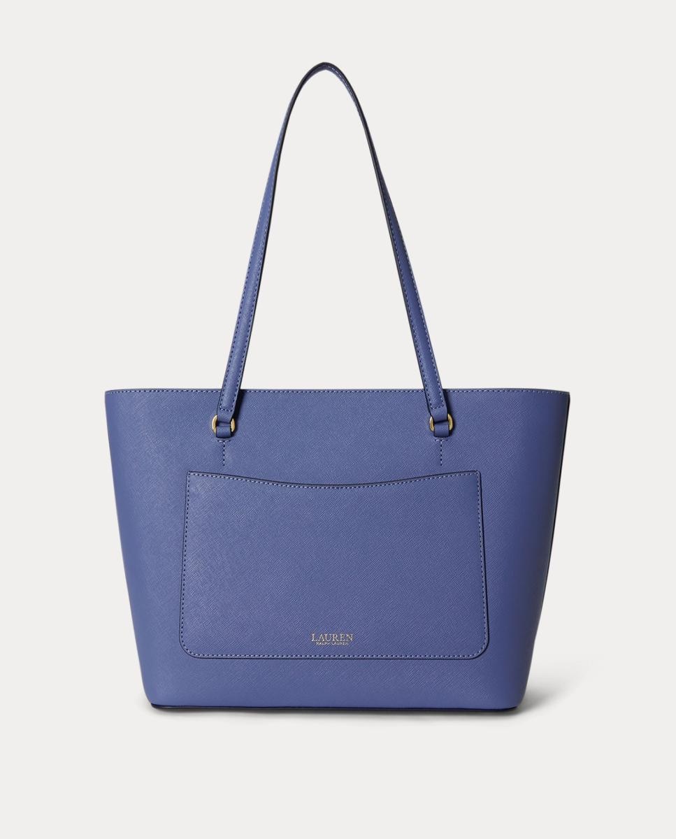 Mala Tipo Tote Karly Média em Pele Azul-3