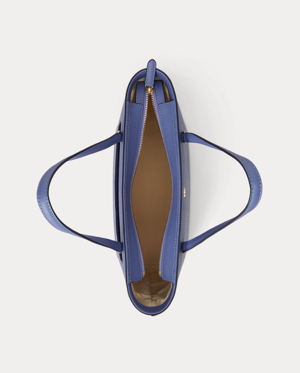 Mala Tipo Tote Karly Média em Pele Azul-4