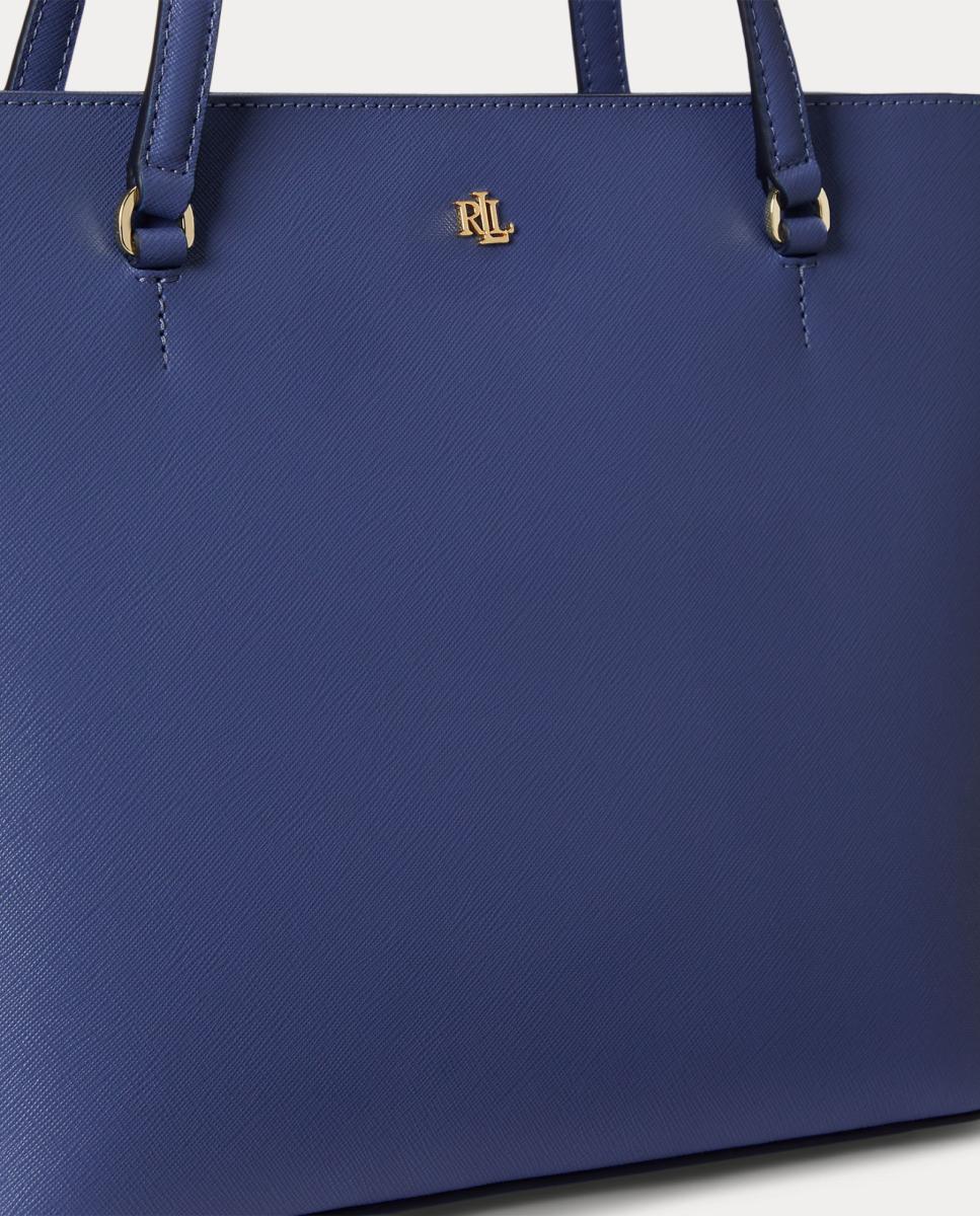 Mala Tipo Tote Karly Média em Pele Azul-5