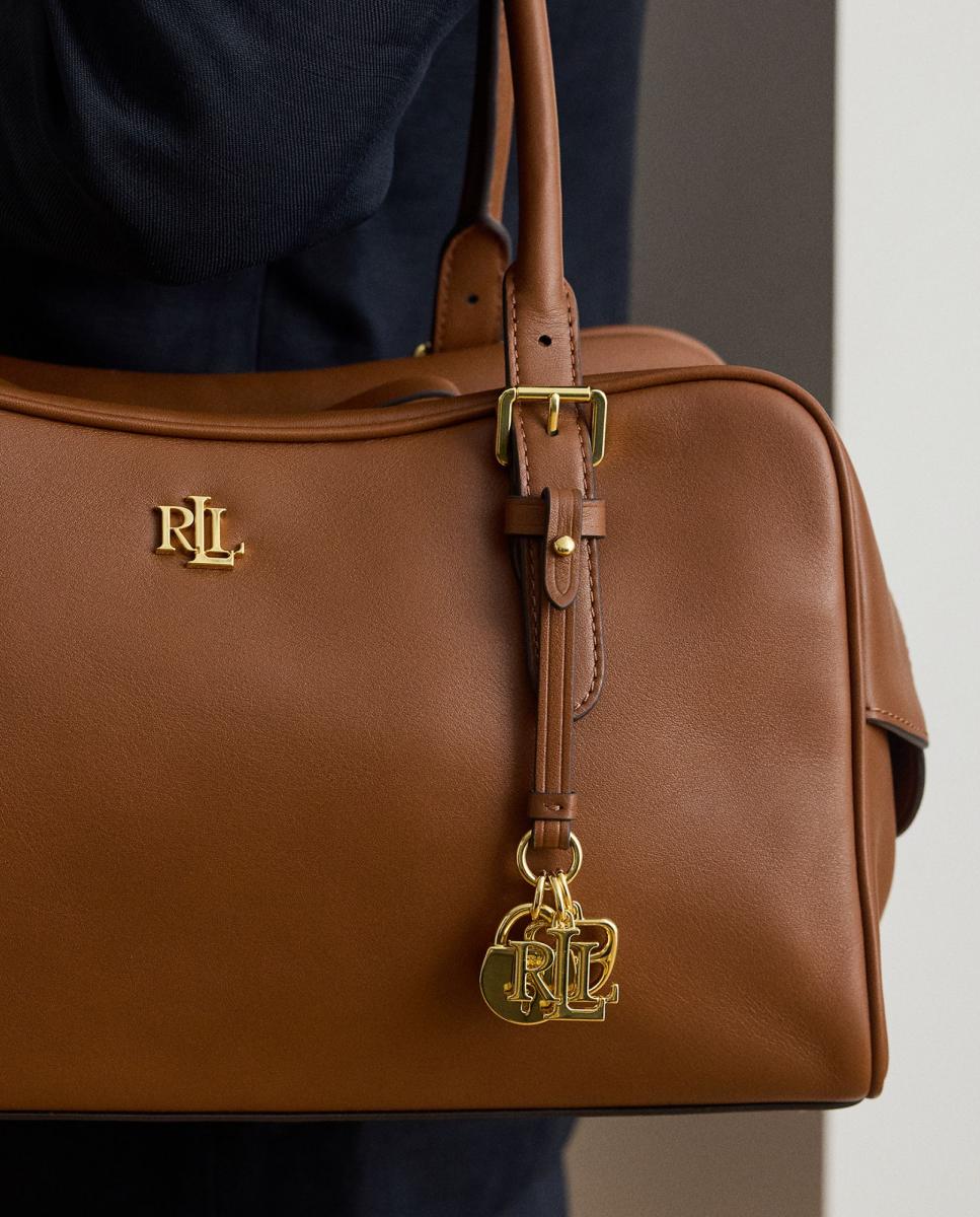 Mala Marcy Satchel Grande em Pele Castanho-7