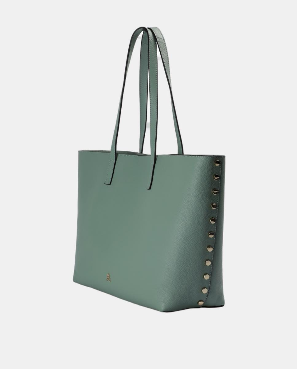 Mala Shopper em Pele Verde-3