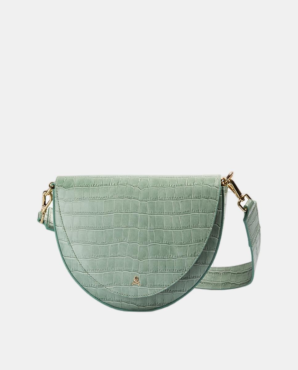 Mala de Ombro Tipo Meia-Lua Verde-4