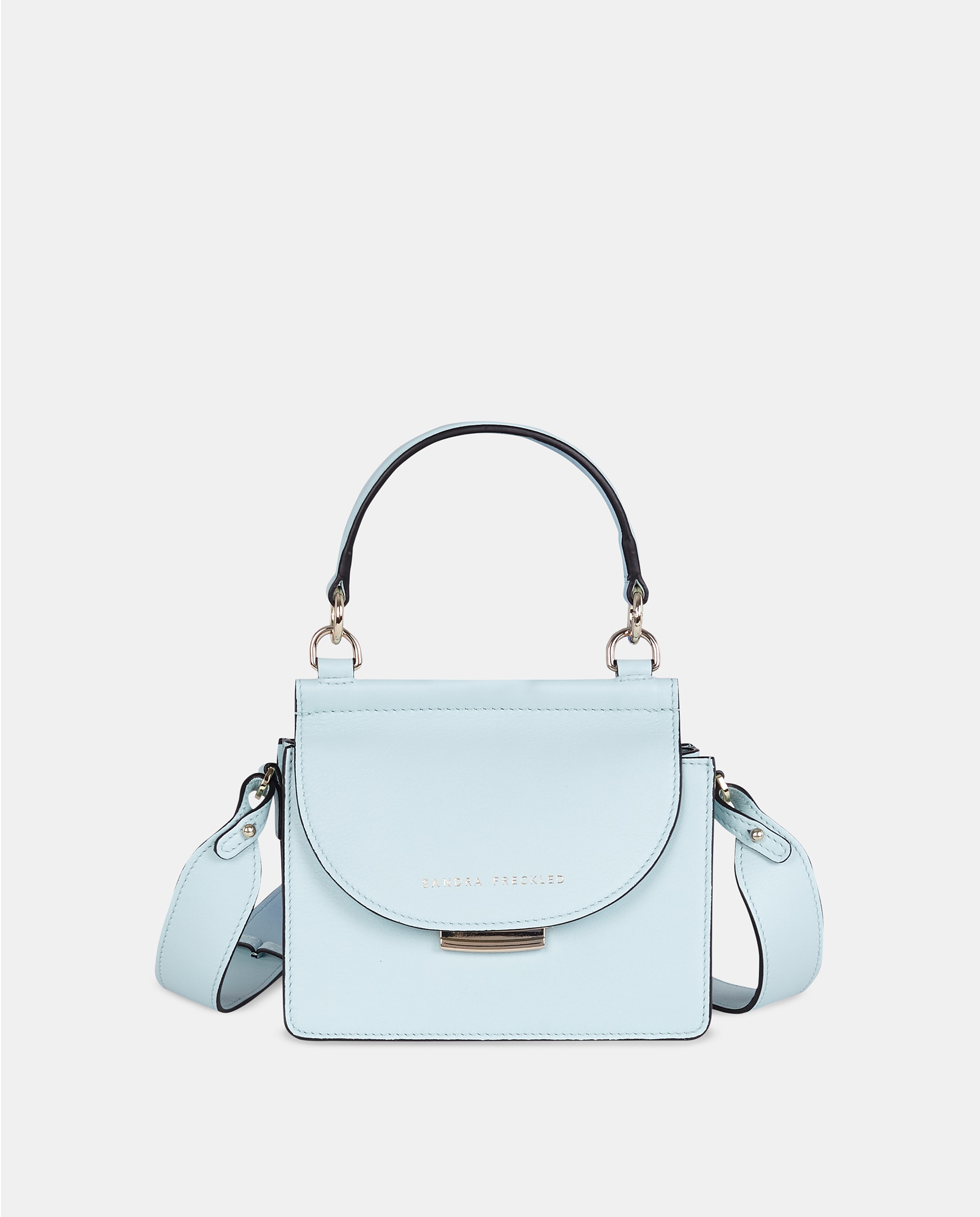 Imagem 0 de Mala de Mão em Pele Lisa com Alça de Tiracolo e Aba