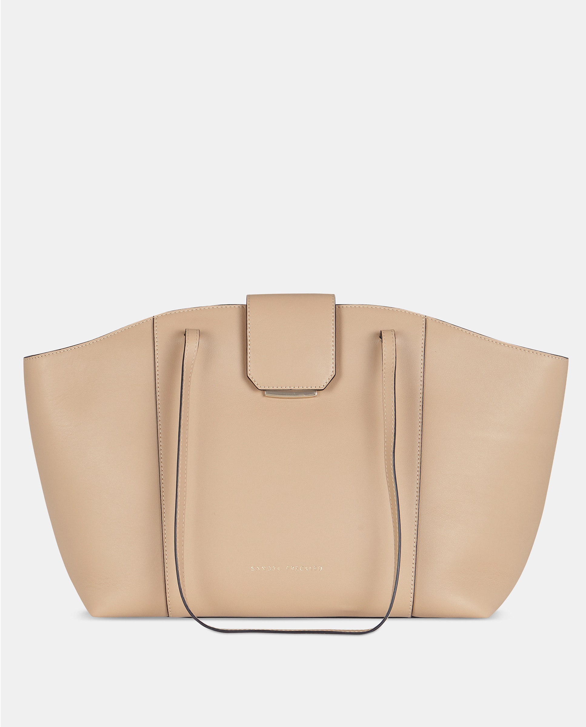 Imagem 0 de Mala Shopper Grande em Pele Lisa com Alças Compridas