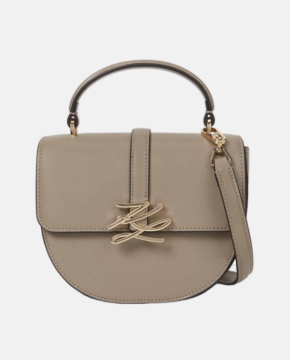 Bandolera de piel - Karl Lagerfeld - Marrón topo Marrón topo-1
