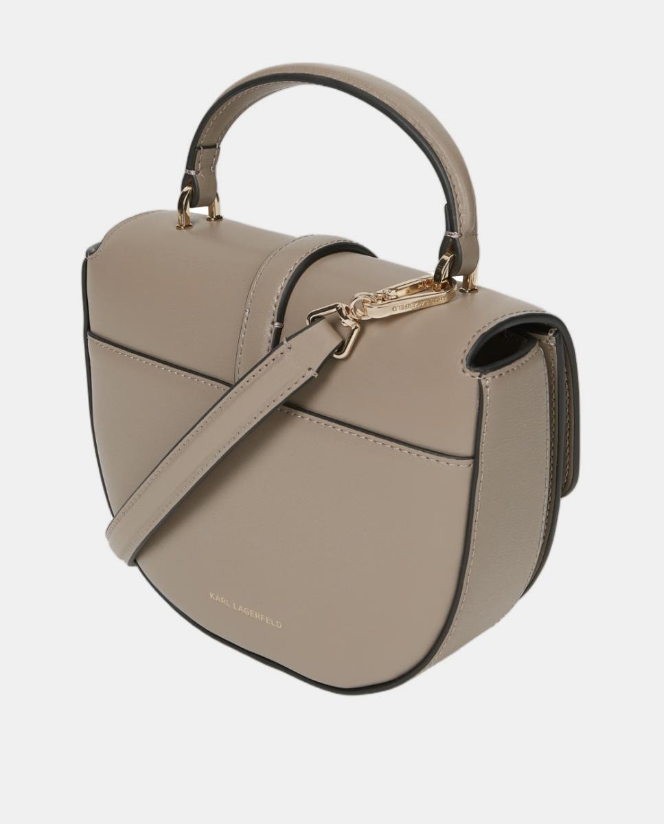 Bandolera de piel - Karl Lagerfeld - Marrón topo Marrón topo-2