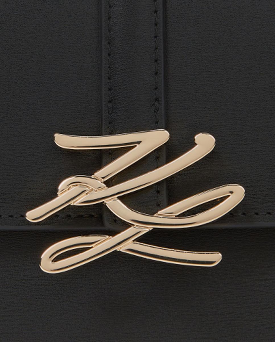 Bandolera de piel - Karl Lagerfeld - Negro Negro-4