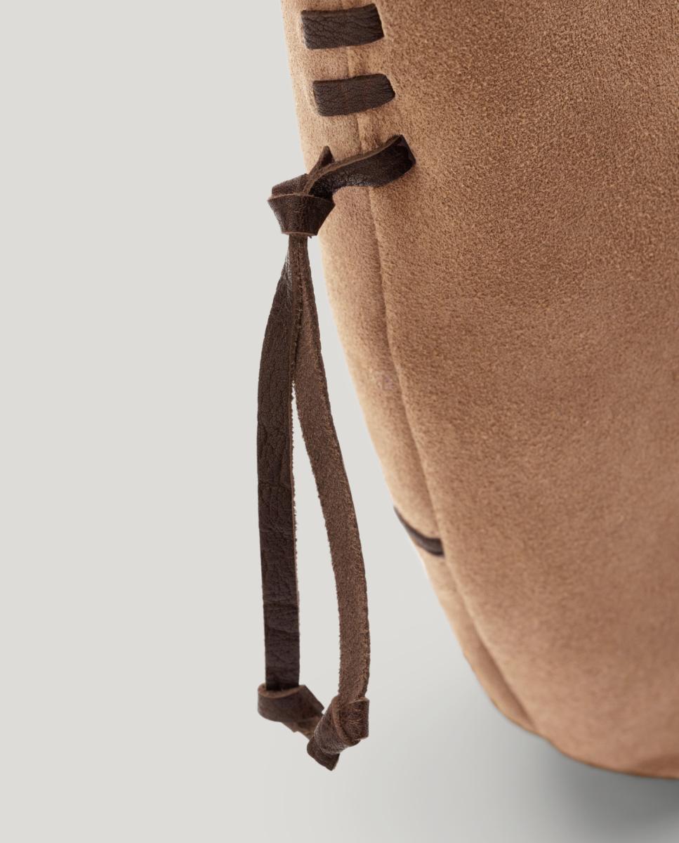 Bolso de ante tipo hobo con cierre cremallera - Pepe Jeans - Marrón Marrón-4