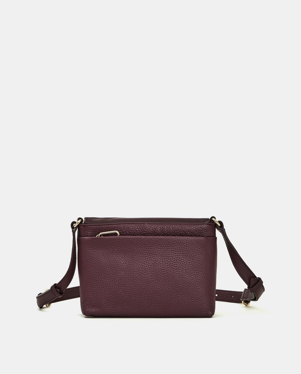 Bandolera en piel con solapa - Mandarina Duck - Granate Granate-3