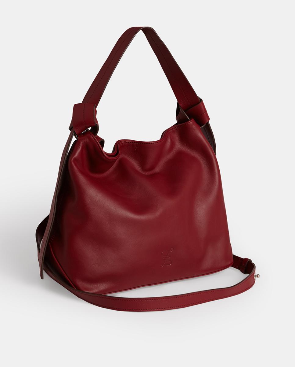 Imagen 0 de Bolso de hombro mediano de piel Granate