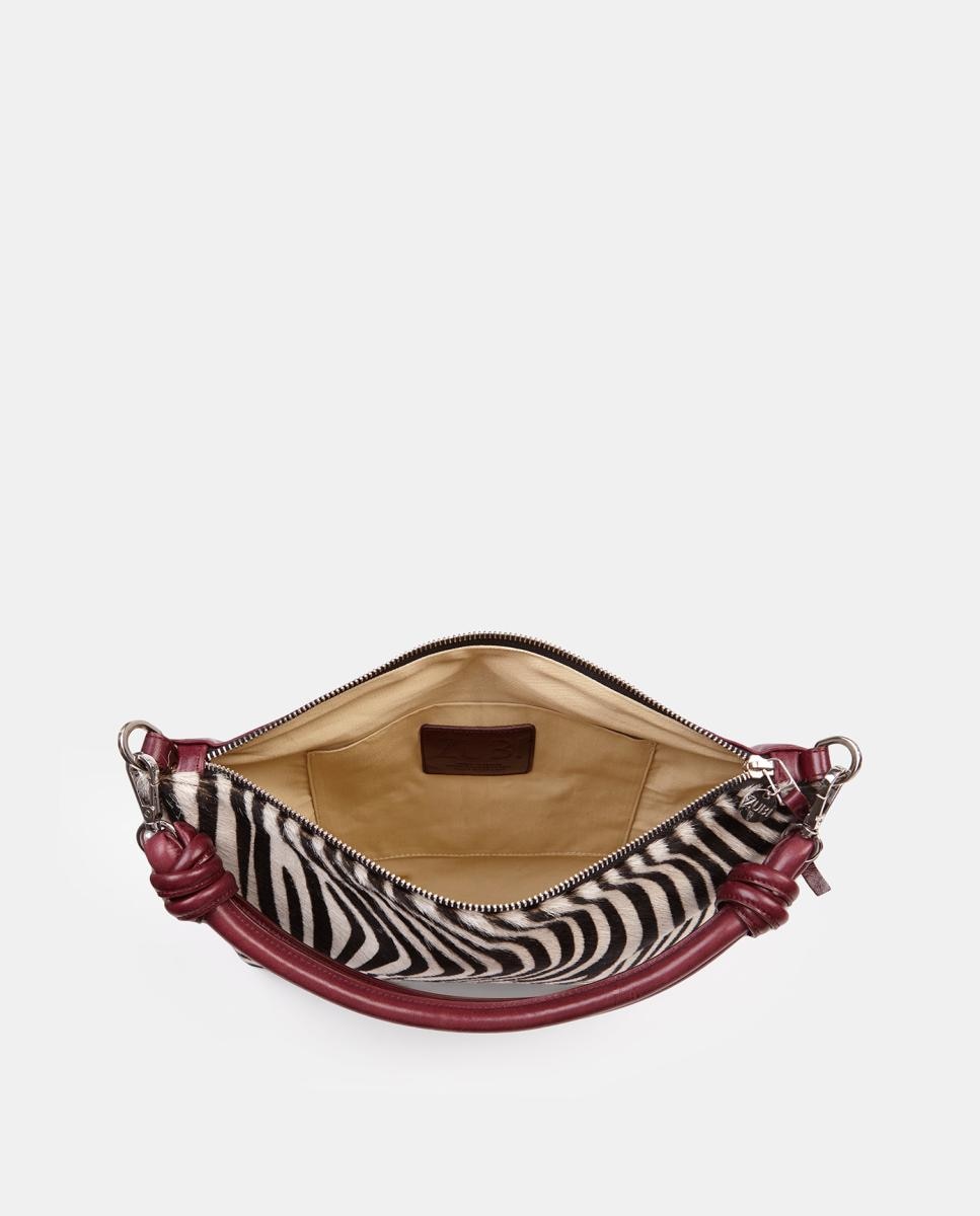 Bolso de hombro animal print de piel - Zubi - Beige Beige-2