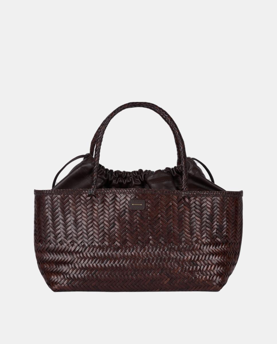 Imagem 0 de Mala Tipo Tote em Pele Entrançada, Modelo Mady
