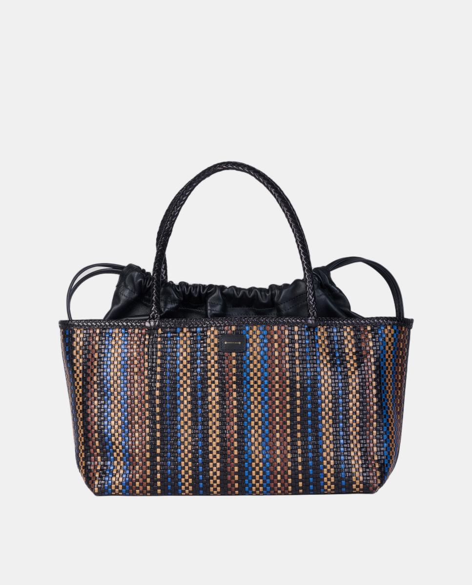 Imagem 0 de Mala Tipo Tote em Pele Entrançada, Modelo Mady