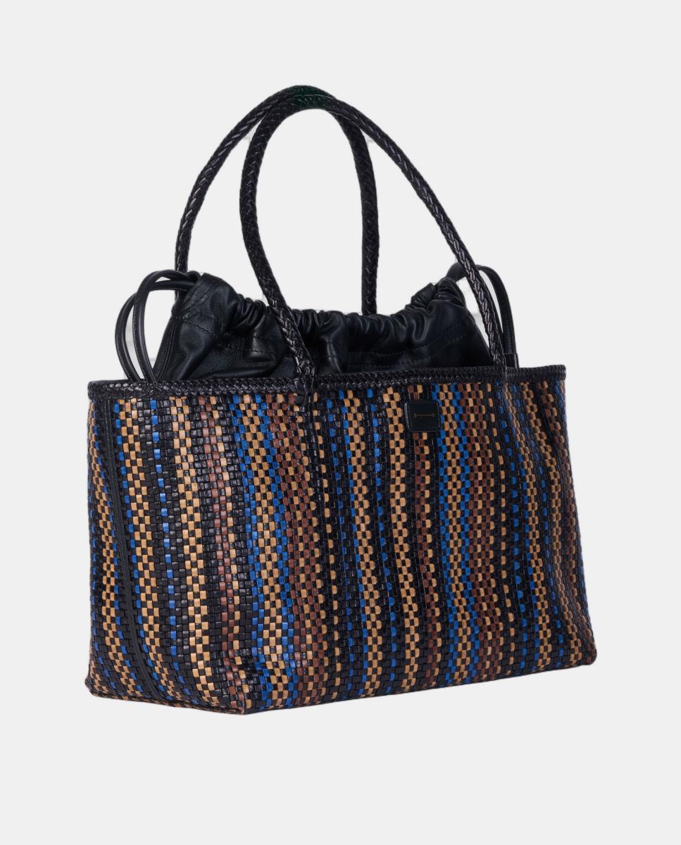 Bolso tote de piel trenzada modelo Mady de Anthology Paris - Multicolor Multicolor-2