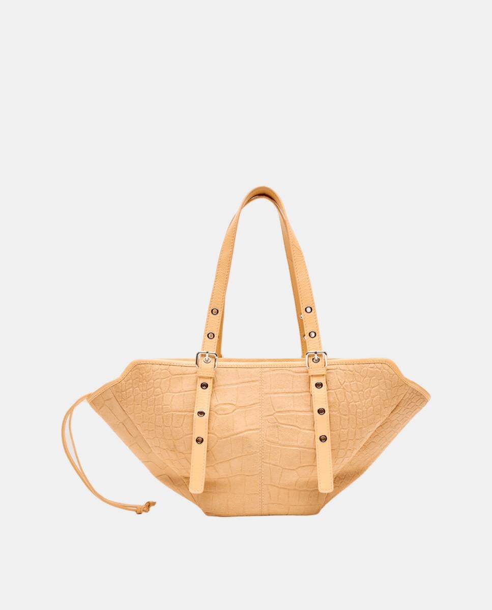 Bolso de hombro con correa ajustable Small Nora de Núnoo Bags - Crema Crema-1