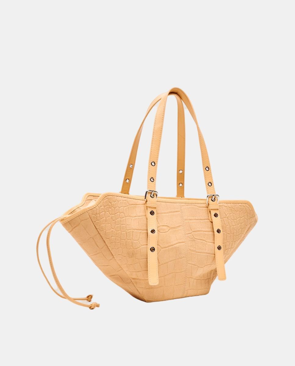 Bolso de hombro con correa ajustable Small Nora de Núnoo Bags - Crema Crema-2